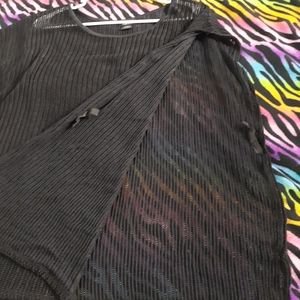 Rue21 shawl mesh over shirt